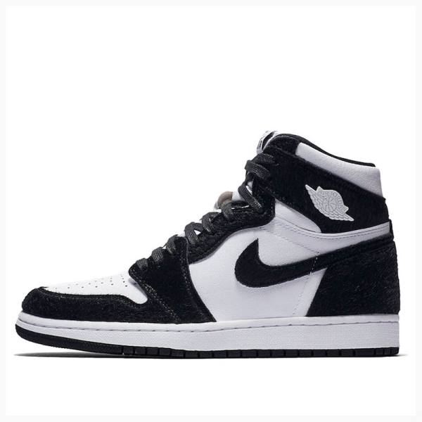 Nike High OG Panda Basketskor Air Jordan 1 Dam Vita Svarta | JD-158XB