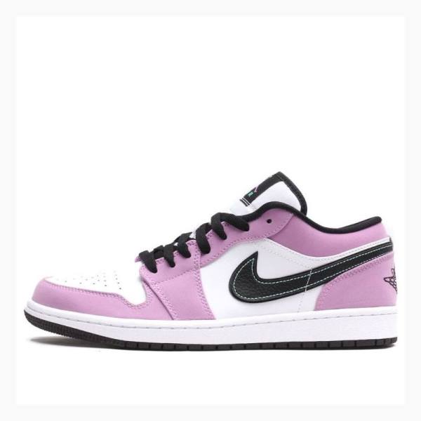 Nike Low SE \'Light Purple\' Sneakers Air Jordan 1 Herr Lila Svarta | JD-035MJ