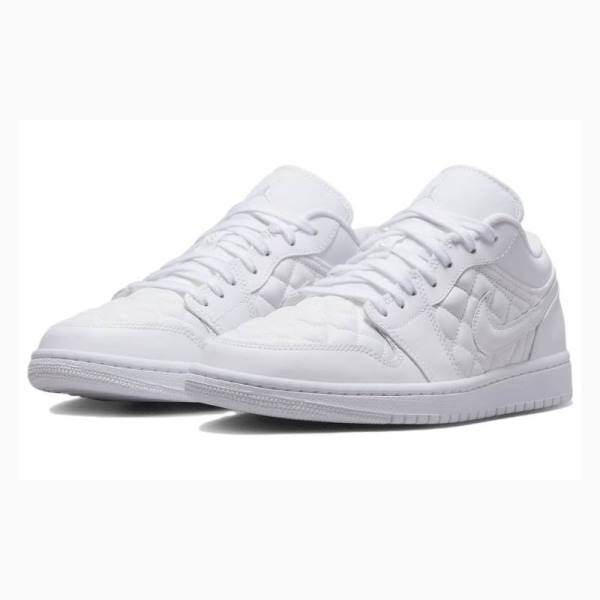 Nike Low Wmns Quilted Sneakers Air Jordan 1 Dam Vita | JD-754LJ