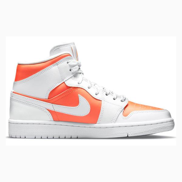 Nike Mid Bright Citrus (W) Basketskor Air Jordan 1 Dam Orange | JD-745FS