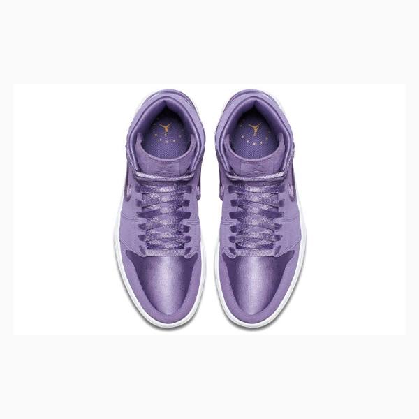 Nike RET High SOH PURPLE EARTH/White-METALLIC GOLD Basketskor Air Jordan 1 Dam Lila | JD-743FB