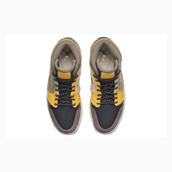 Nike RTR HI PREM UT Beach Ridgerock Basketskor Air Jordan 1 Dam Bruna Gula | JD-854DK