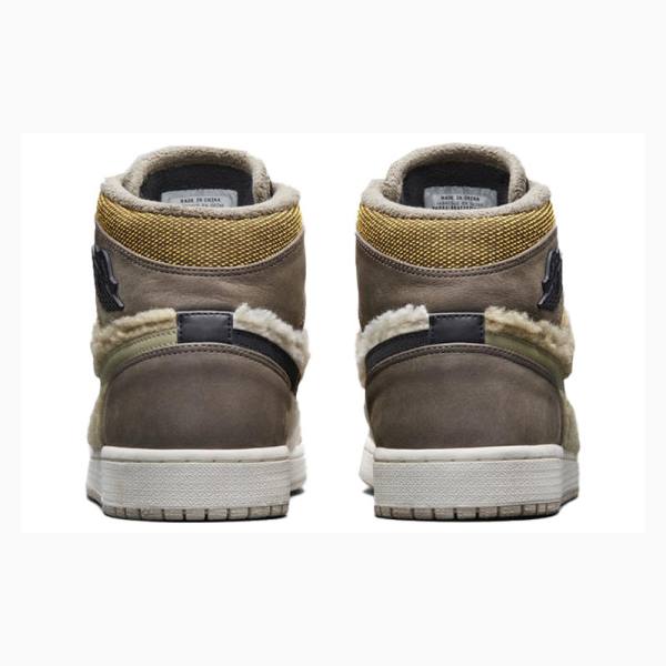 Nike RTR HI PREM UT Beach Ridgerock Basketskor Air Jordan 1 Dam Bruna Gula | JD-854DK