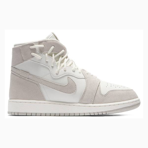 Nike Rebel XX Moon Particle Basketskor Air Jordan 1 Dam Vita Grå | JD-794OY