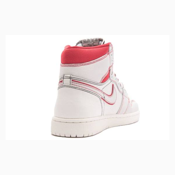 Nike Retro High OG Sail Phantom Basketskor Air Jordan 1 Herr Vita Röda | JD-915BS