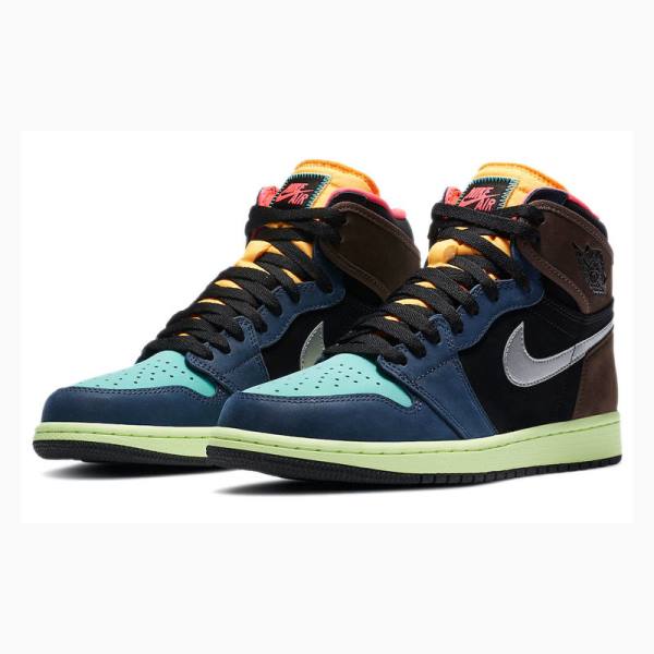 Nike Retro High OG Tokyo Bio Hack Basketskor Air Jordan 1 Herr Blå Silver | JD-976GD