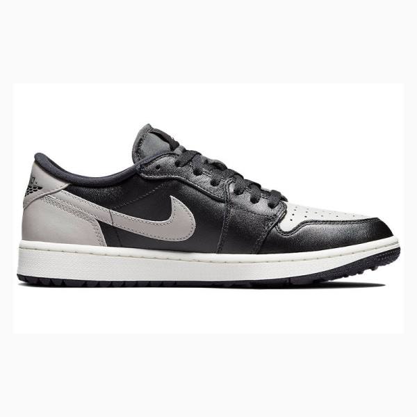 Nike Retro Low Golf Shadow Sneakers Air Jordan 1 Herr Svarta Vita Grå | JD-045MS