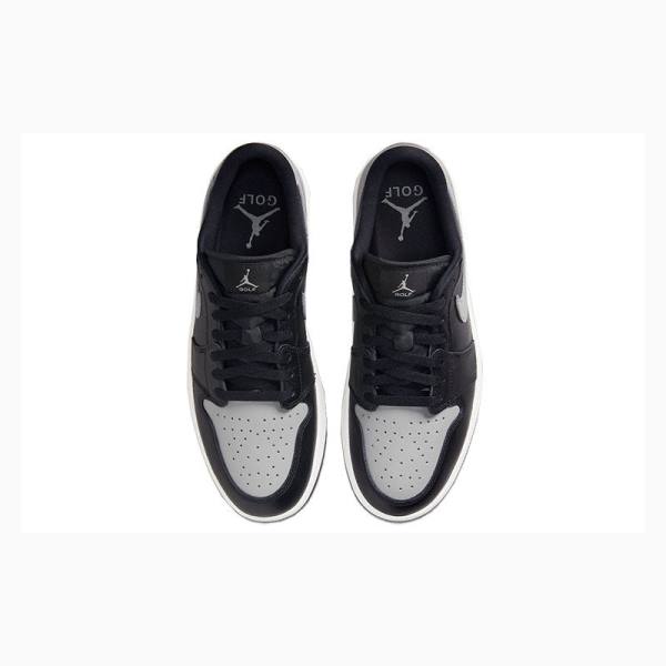 Nike Retro Low Golf Shadow Sneakers Air Jordan 1 Herr Svarta Vita Grå | JD-045MS