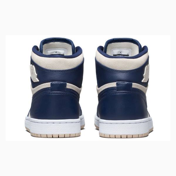 Nike Retro PREM Midnight Basketskor Air Jordan 1 Dam Marinblå | JD-670NV