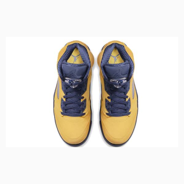 Nike Retro SE Michigan Basketskor Air Jordan 5 Herr Gula | JD-938PU