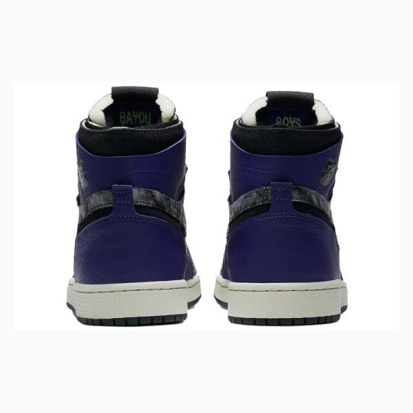 Nike Zoom Air CMFT BBS Bayou Boys Basketskor Air Jordan 1 Herr Lila Svarta | JD-183PK