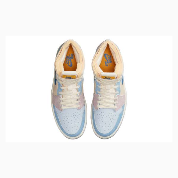 Nike Zoom CMFT Celestine Blue Sail Basketskor Air Jordan 1 Herr Blå Vita | JD-871EM