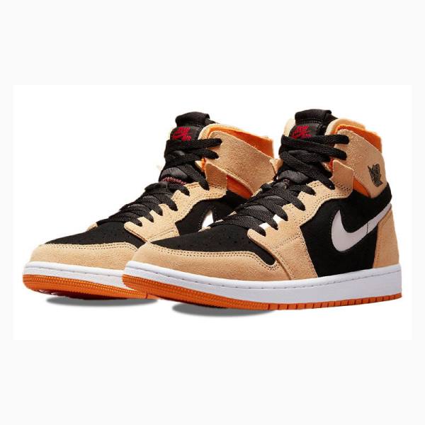 Nike Zoom CMFT Pumpkin Spice Basketskor Air Jordan 1 Herr Svarta Orange | JD-829NG